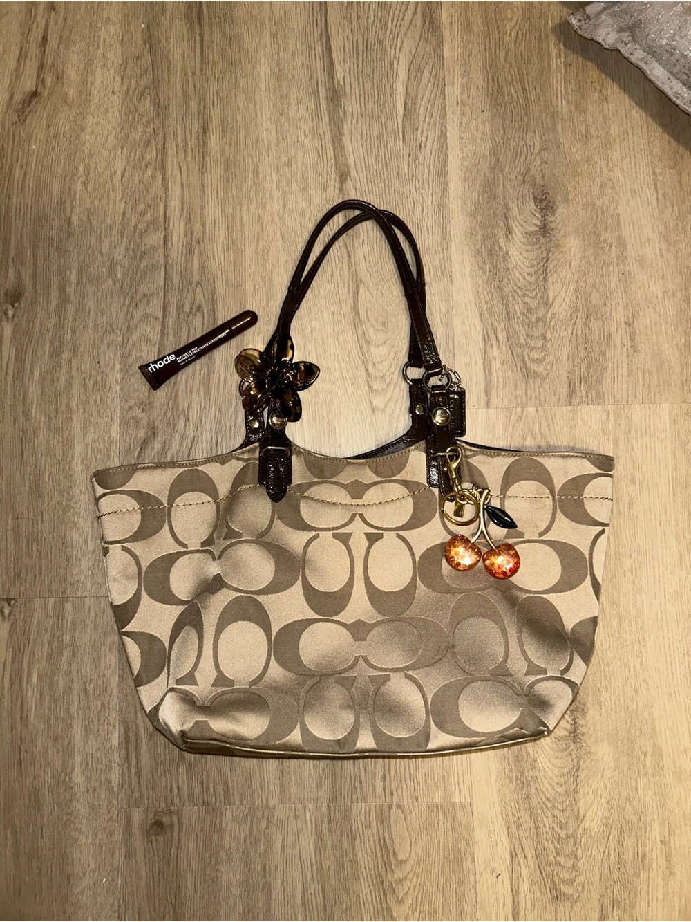 Vintage Coach Sateen Jacquard Signature Satchel 🥥🍒